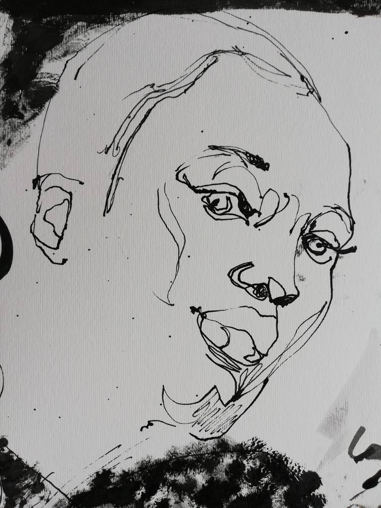 Original Expressionism People Drawing by Jelena Djokic