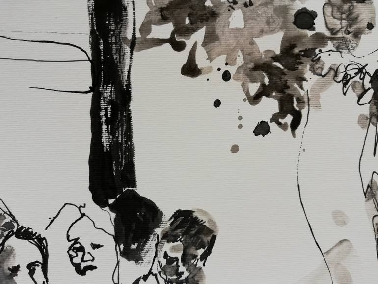 Original Figurative People Drawing by Jelena Djokic