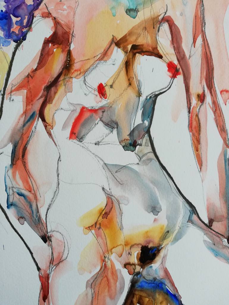 Original Figurative Nude Painting by Jelena Djokic