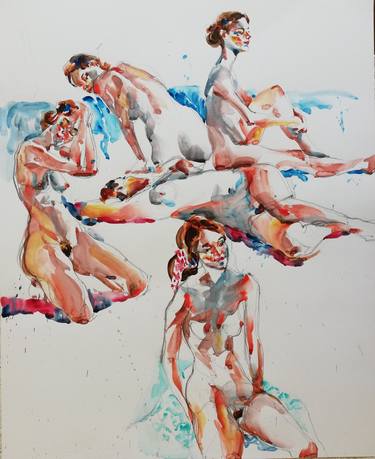 Original Figurative Nude Paintings by Jelena Djokic