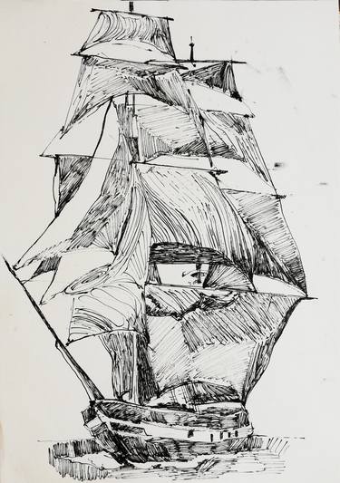 Print of Fine Art Ship Drawings by Jelena Djokic