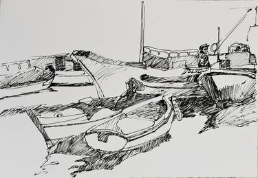 Print of Boat Drawings by Jelena Djokic