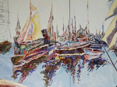 Print of Expressionism Boat Paintings by Jelena Djokic