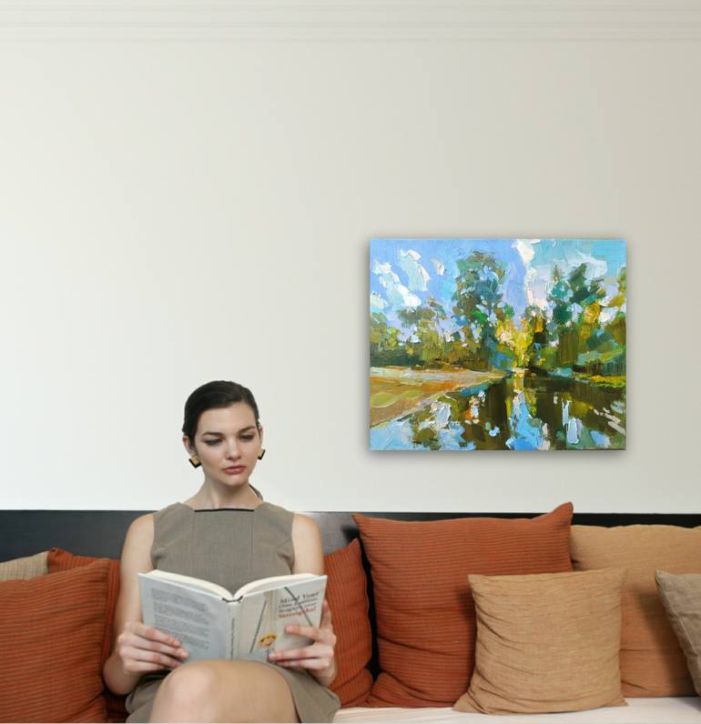 Original Impressionism Landscape Painting by Ruslan Khais