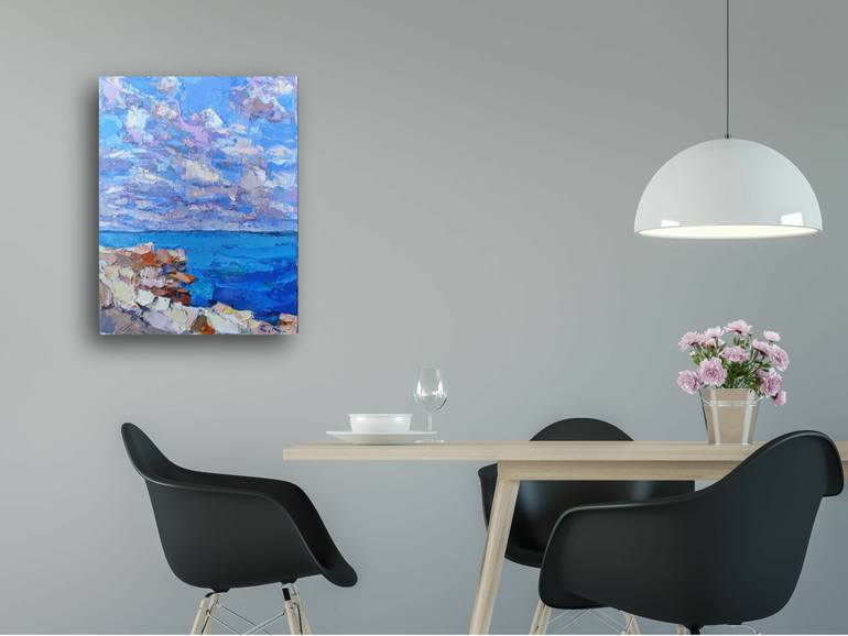 Original Impressionism Seascape Painting by Ruslan Khais