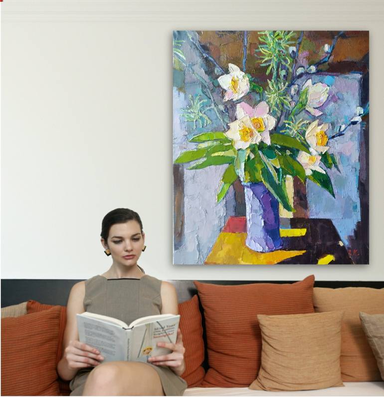 Original Floral Painting by Ruslan Khais