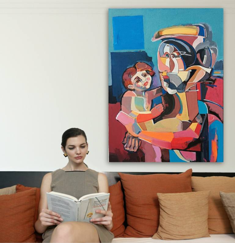Original Cubism Women Painting by Ruslan Khais