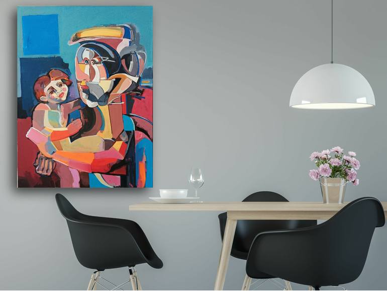Original Cubism Women Painting by Ruslan Khais
