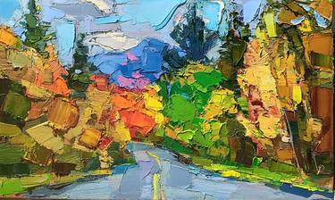 Original Abstract Expressionism Landscape Paintings by Ruslan Khais