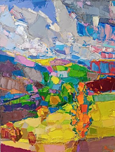 Original Abstract Landscape Paintings by Ruslan Khais