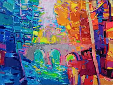 Original Abstract Landscape Paintings by Ruslan Khais