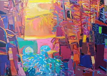 Original Abstract Expressionism Landscape Paintings by Ruslan Khais