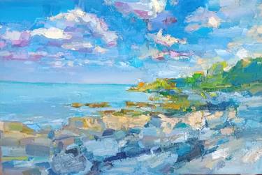 Print of Impressionism Seascape Paintings by Ruslan Khais