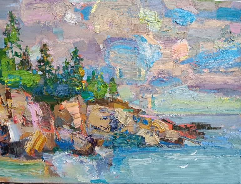 Print of Impressionism Seascape Painting by Ruslan Khais