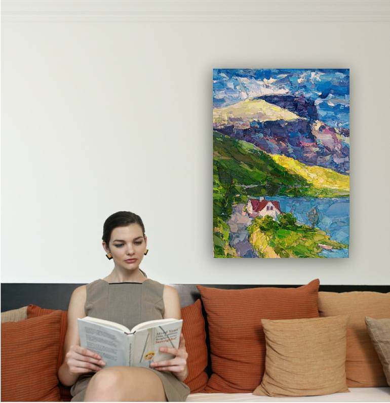 Original Impressionism Landscape Painting by Ruslan Khais