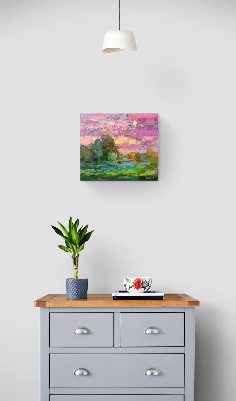 Original Abstract Landscape Painting by Ruslan Khais