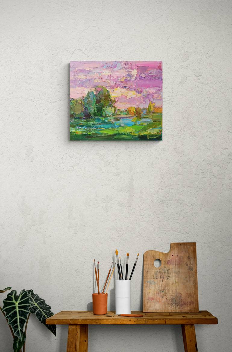 Original Abstract Landscape Painting by Ruslan Khais