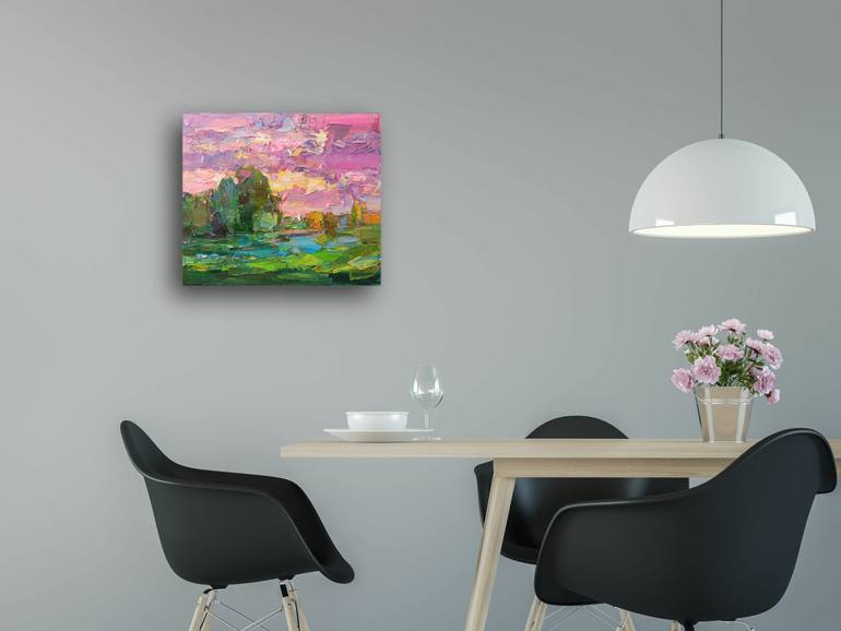 Original Abstract Landscape Painting by Ruslan Khais