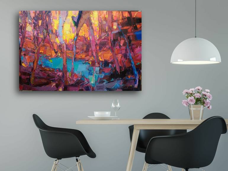 Original Abstract Landscape Painting by Ruslan Khais