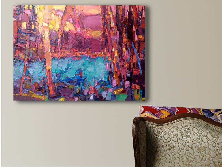 Original Abstract Landscape Painting by Ruslan Khais