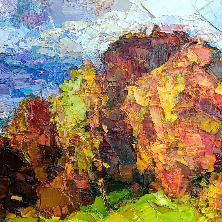 Original Abstract Landscape Painting by Ruslan Khais