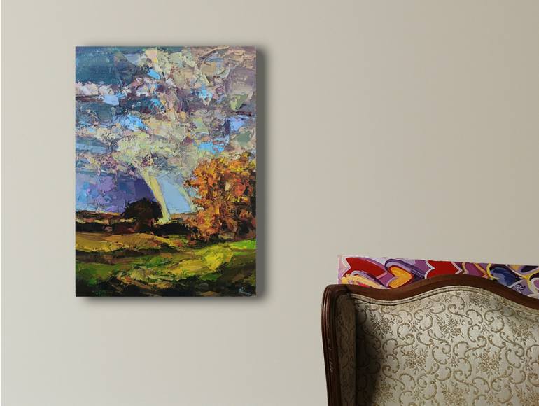 Original Abstract Landscape Painting by Ruslan Khais