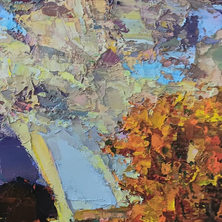 Original Abstract Landscape Painting by Ruslan Khais