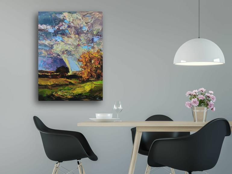 Original Abstract Landscape Painting by Ruslan Khais