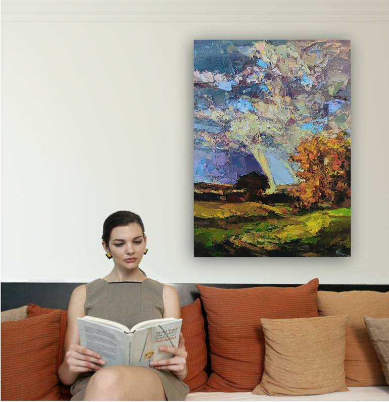 Original Abstract Landscape Painting by Ruslan Khais