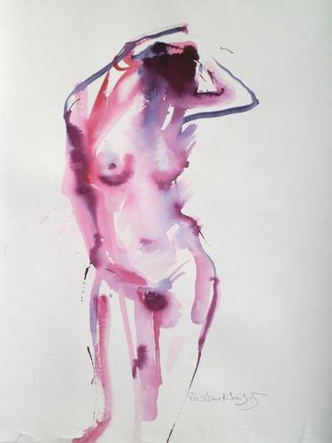 Original Expressionism Nude Drawings by Ruslan Khais