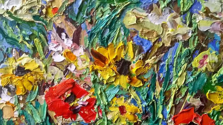 Original Expressionism Floral Painting by Ruslan Khais