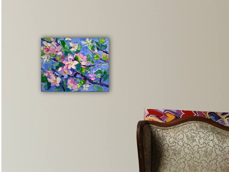 Original Impressionism Floral Painting by Ruslan Khais