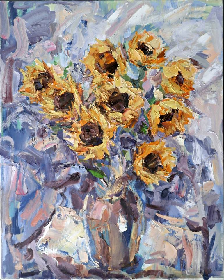 Original Floral Painting by Ruslan Khais