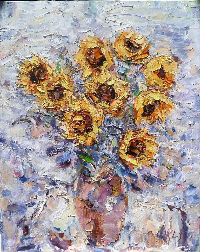 Original Floral Painting by Ruslan Khais