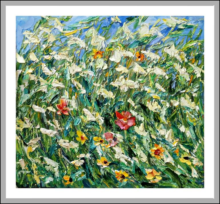 Original Expressionism Floral Painting by Ruslan Khais