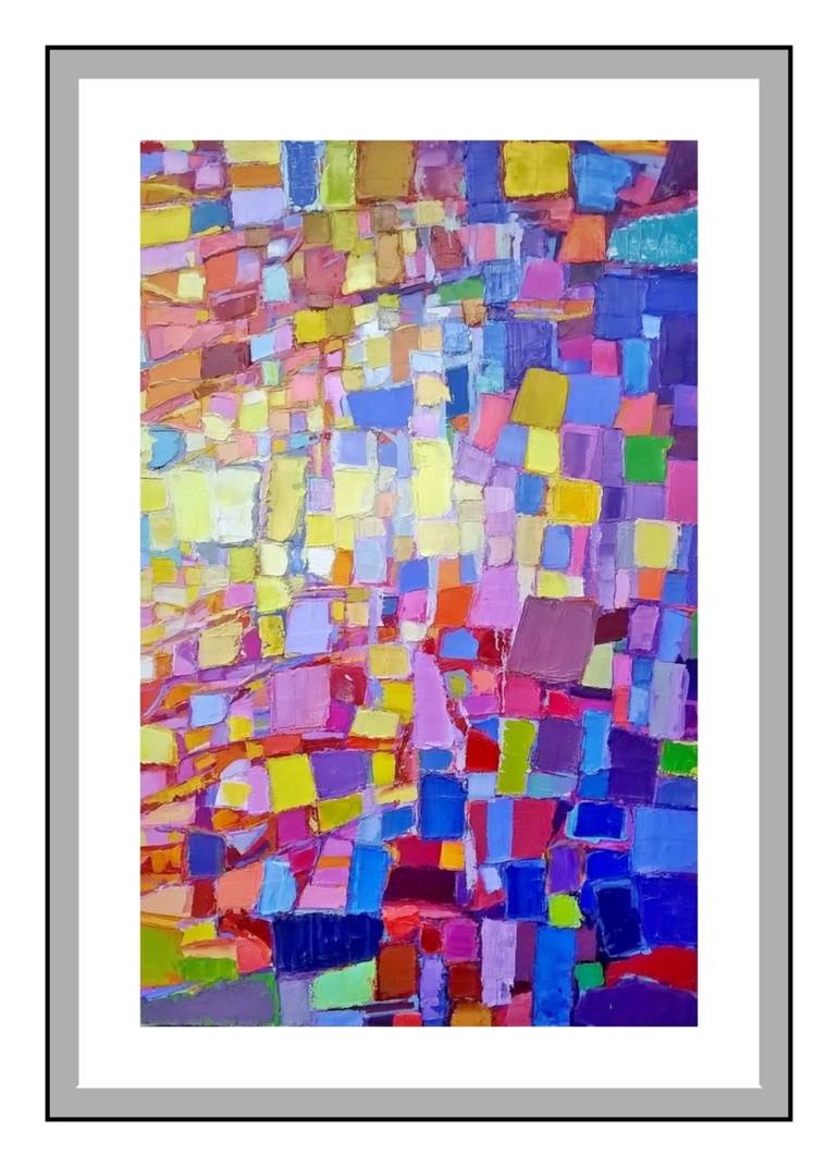 Original Cubism Abstract Painting by Ruslan Khais