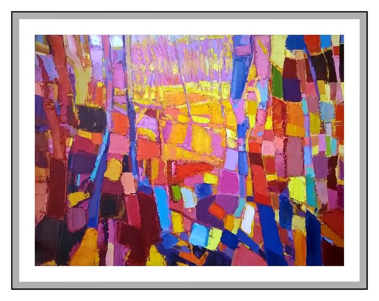 Original Abstract Landscape Painting by Ruslan Khais