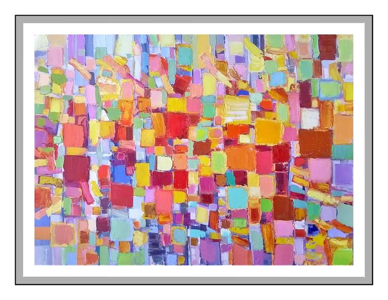 Original Cubism Abstract Painting by Ruslan Khais