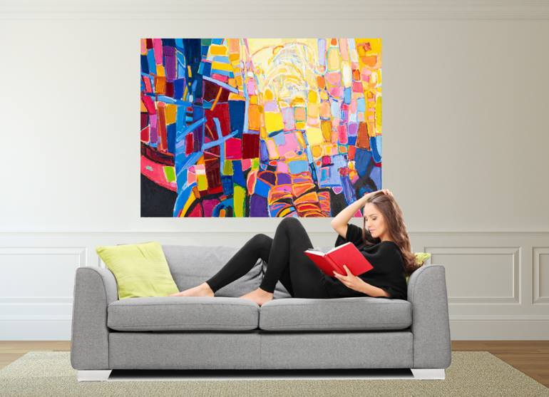 Original Abstract Landscape Painting by Ruslan Khais