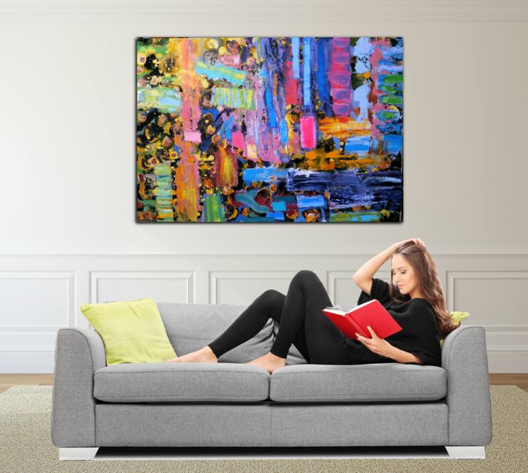 Original Abstract Expressionism Abstract Painting by Ruslan Khais