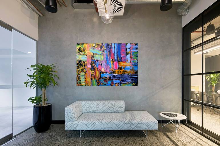 Original Abstract Expressionism Abstract Painting by Ruslan Khais