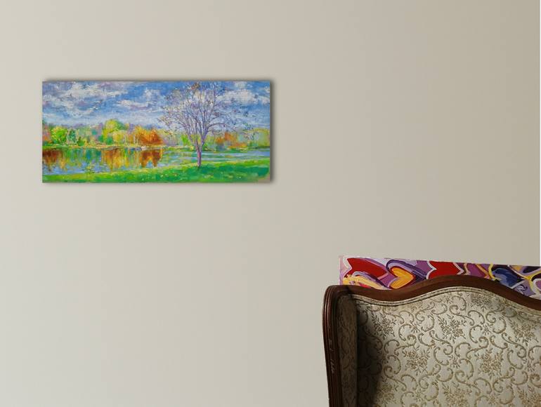 Original Impressionism Landscape Painting by Ruslan Khais