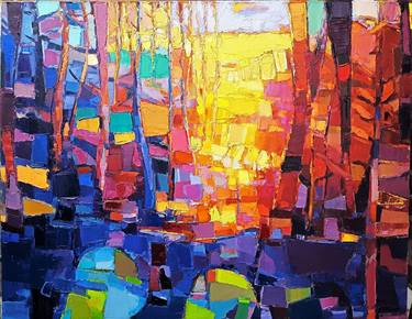 Original Abstract Landscape Paintings by Ruslan Khais