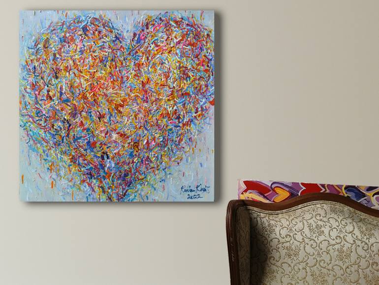 Original Modernism Love Painting by Ruslan Khais