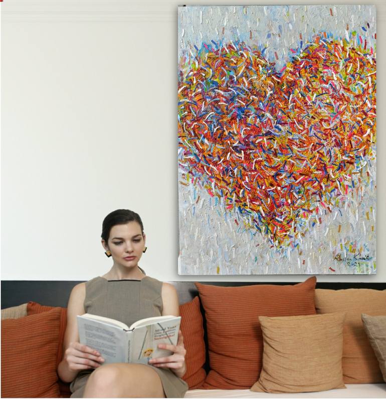 Original Pop Art Love Painting by Ruslan Khais