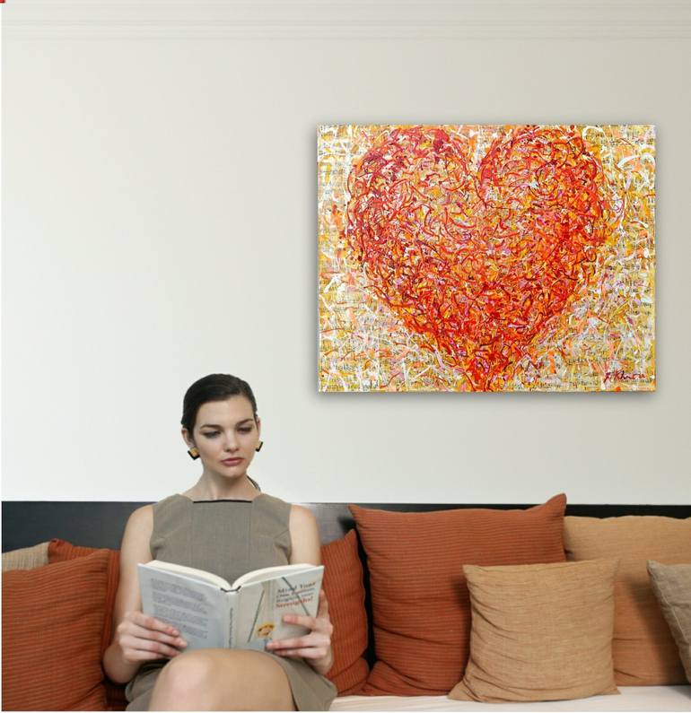 Original Abstract Love Painting by Ruslan Khais