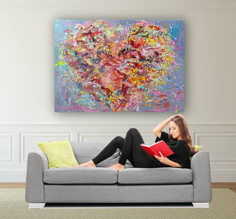 Original Pop Art Love Painting by Ruslan Khais