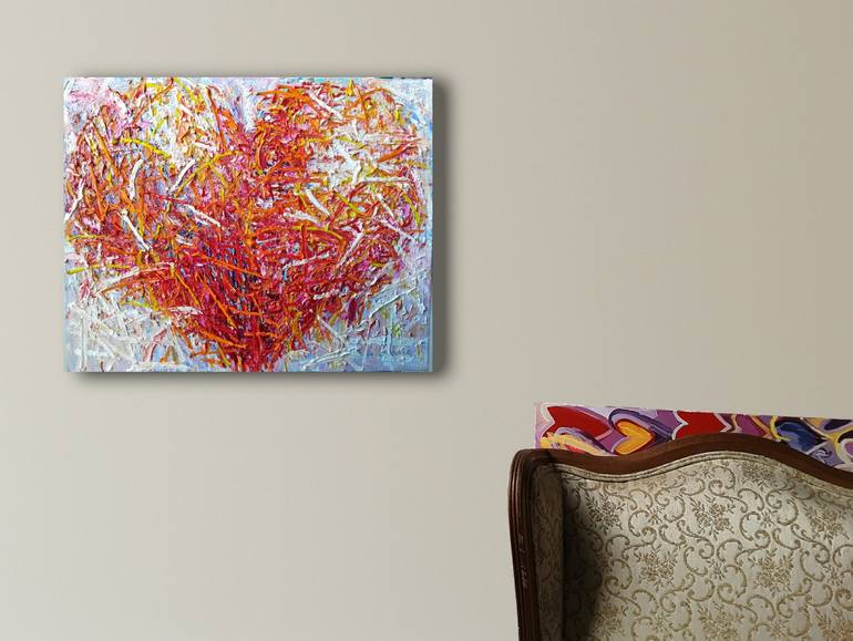 Original Pop Art Love Painting by Ruslan Khais