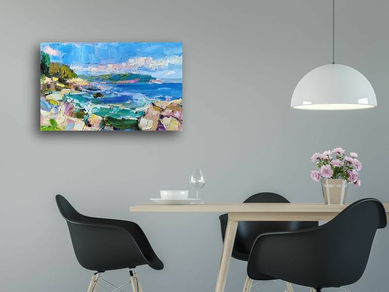 Original Impressionism Seascape Painting by Ruslan Khais