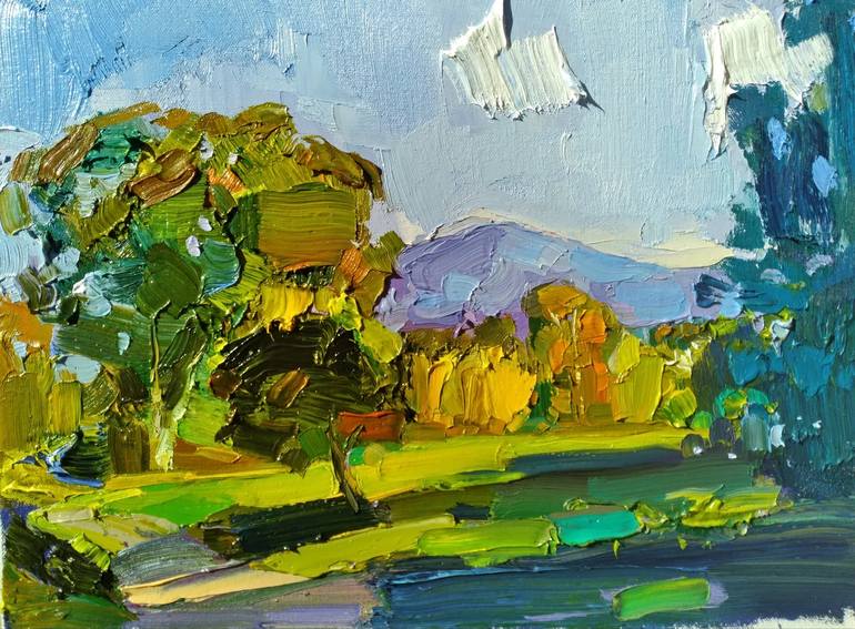 Original Impressionism Landscape Painting by Ruslan Khais